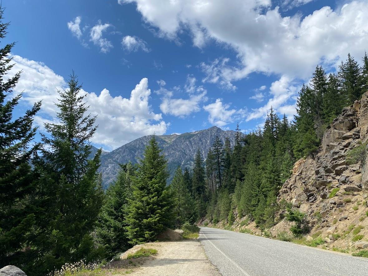 Looking up Icile Creek Road